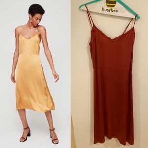 wilfred mille slip dress in colour moroccan spice